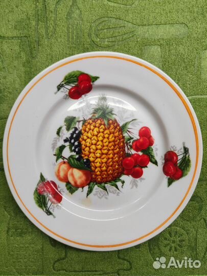 Тарелка десертная Фрукты, СССР