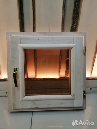 Окна для бани и сауны из липы