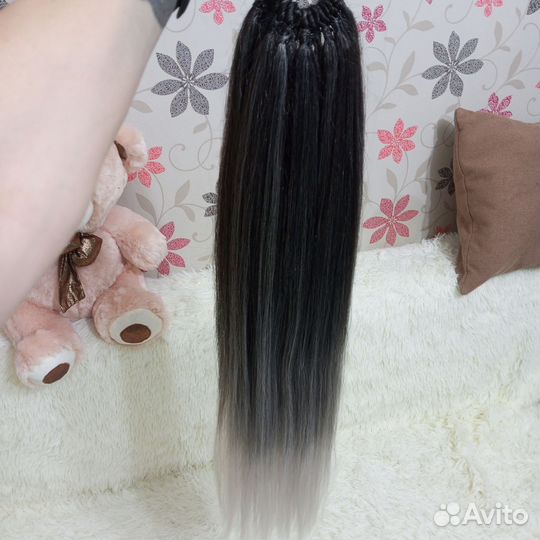 Хвост на резинке омбре