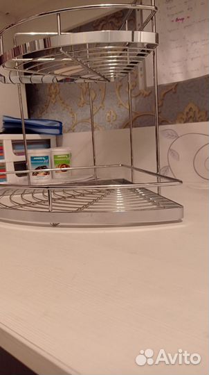 Полка уголок рейлинг в ванну кухню