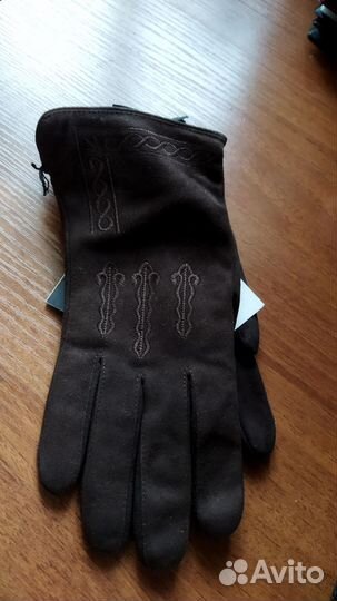 Перчатки женские кожаные