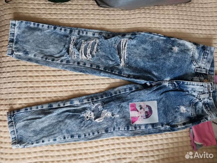 Джинсы рваные для девочки