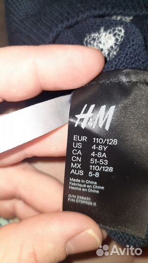 Шапка весенняя на девочку 5-8 лет H&M