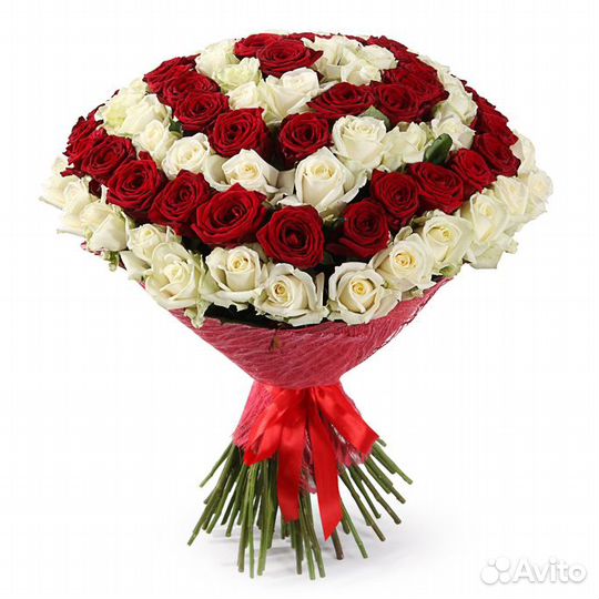 Букет из 101 розы Стрекоза 80 см