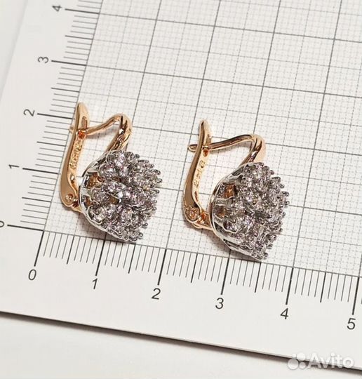 Серьги под бриллианты классика