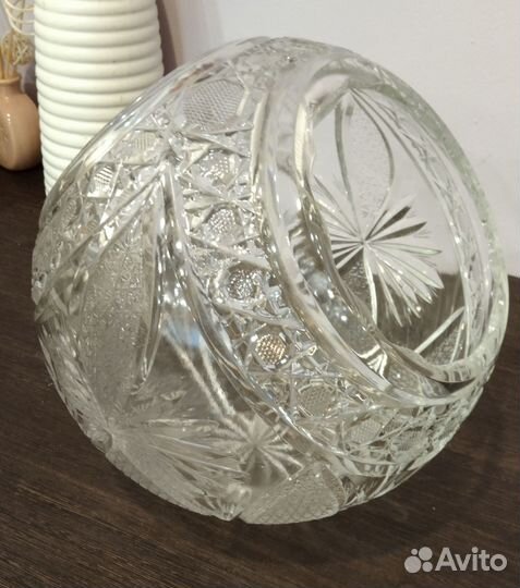 Большая конфетница хрусталь СССР