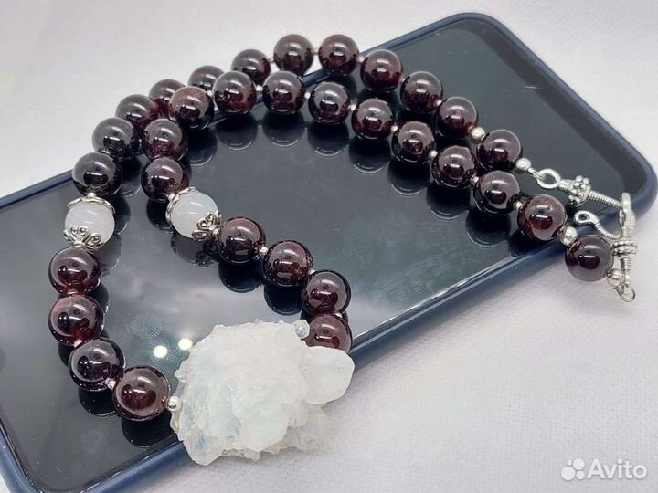 Колье из натуральных камней Гранат