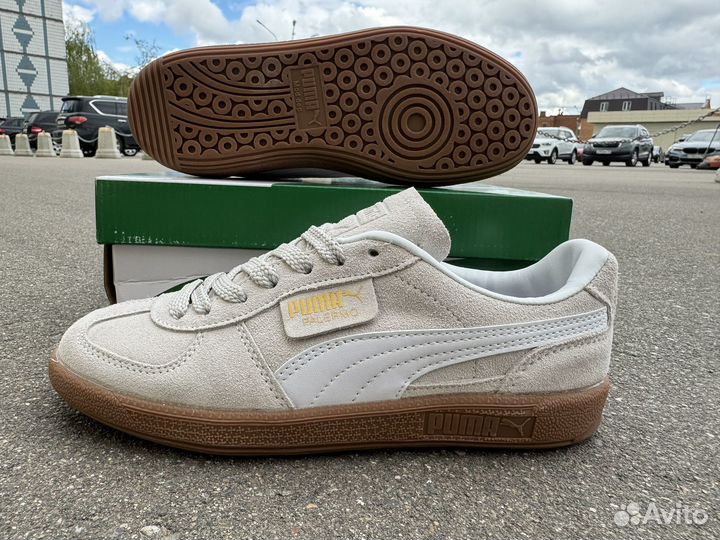 Кроссовки Puma palermo Leather серые