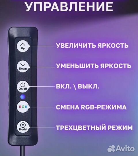 Новая Кольцевая лампа со штативом 33 см