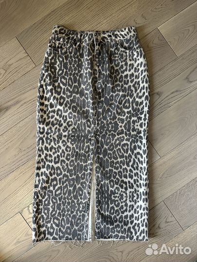 Джинсовая леопардовая юбка lime