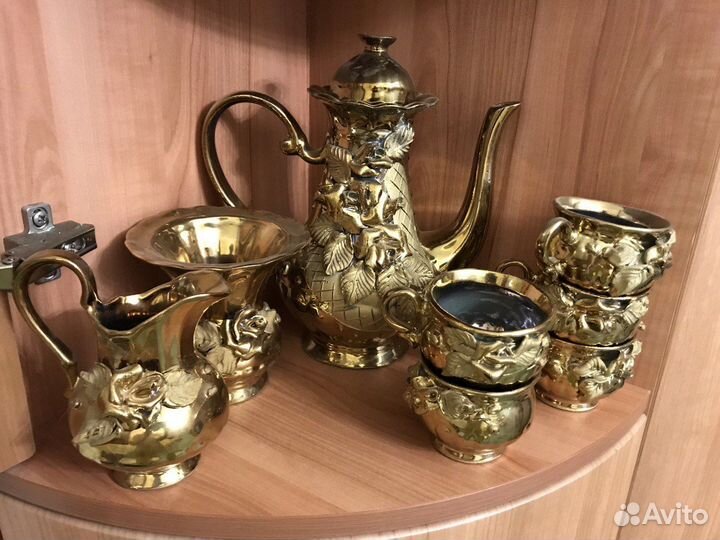 Чайно-кофейный сервиз «Золотая роза»