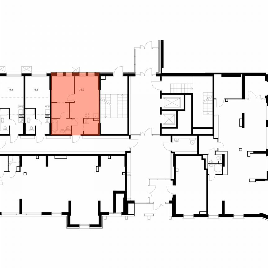 1-к. квартира, 36,9 м², 1/17 эт.