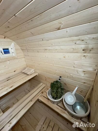 Баня бочка квадро на колёсах аренда