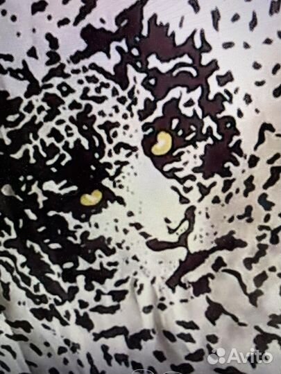 Натуральный шелк леопардовый принт