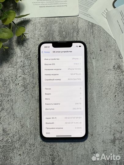 iPhone 13 mini, 256 ГБ