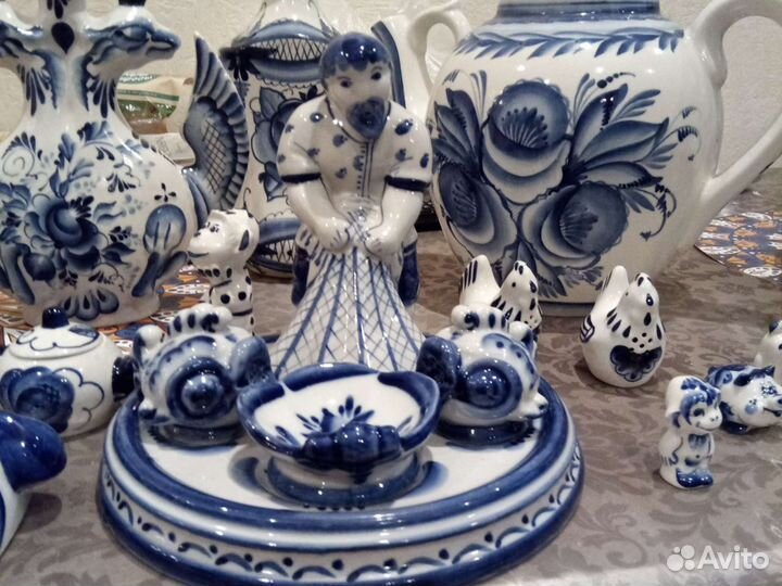 Фарфоровая посуда гжель