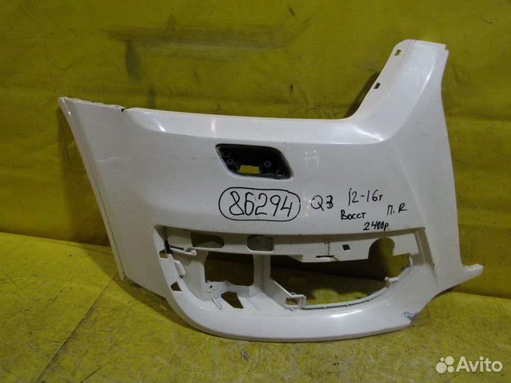 Угол переднего бампера Audi Q3 12-16г 86294