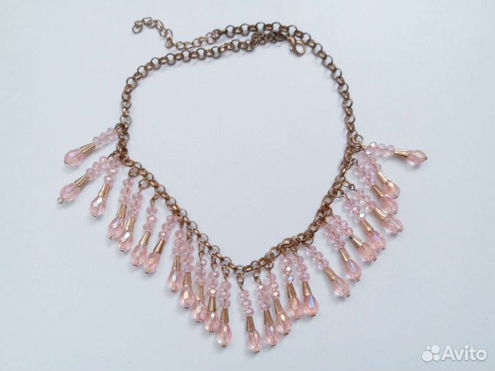 Колье розового цвета, lady collection