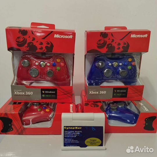 Геймпады Xbox 360. Новые. Проводной. Разные цвета