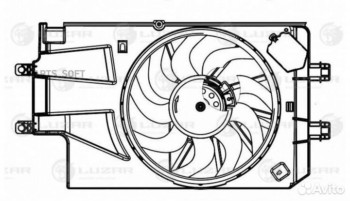 Вентилятор двигателя Лада 2190 Гранта (15) (с кожу