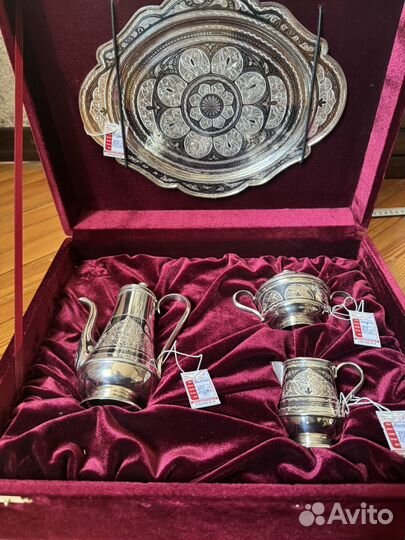 Кофейный сервиз серебро