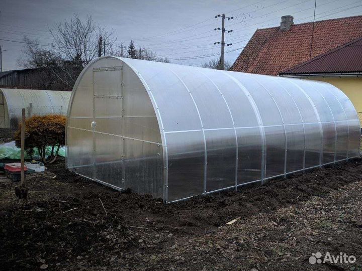 Теплица усиленная 8м поликарбонат,рассрочка,кредит