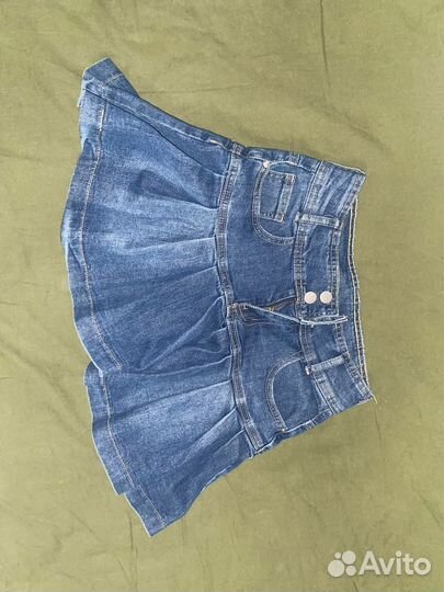 Мини-юбка джинсовая