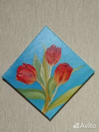 Картина маслом цветы