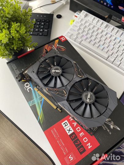 Видеокарта asus RX 570 4GB ROG strix