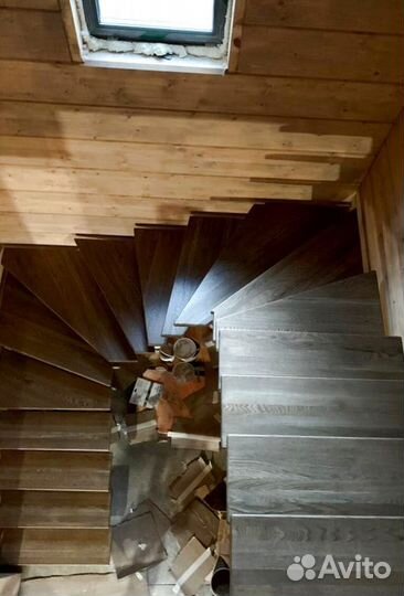 Лестница забежная под ключ