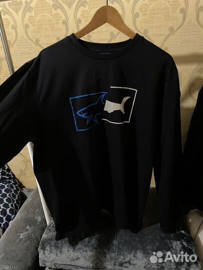 Лонгслив paul shark XL оригинал Blue Black