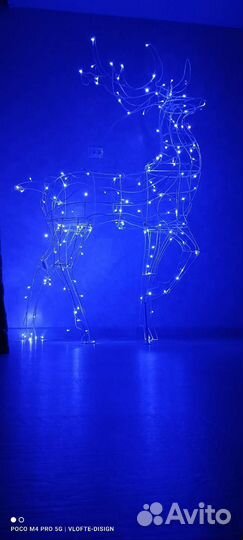 Новогодний олень светящийся