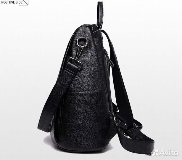 Рюкзак женский кожаный черный