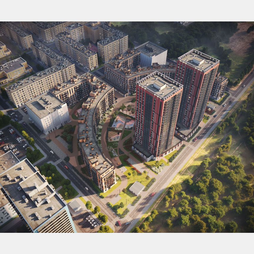 2-к. квартира, 68,8 м², 2/25 эт.