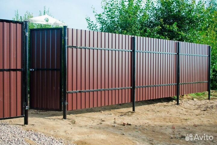 Заборы из профнастила за 1 день