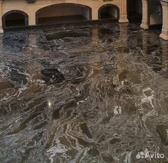 Полы из мрамора, гранита, травертина. Отделка
