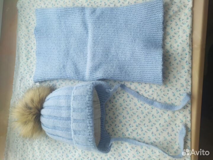 Шапка зимняя для мальчика + снуд