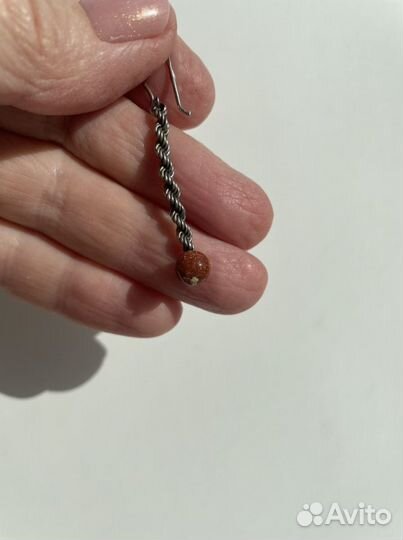 Бусы, серьги