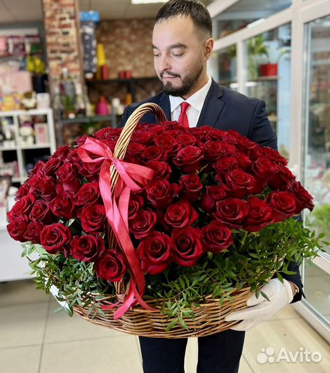Корзина 101 роза