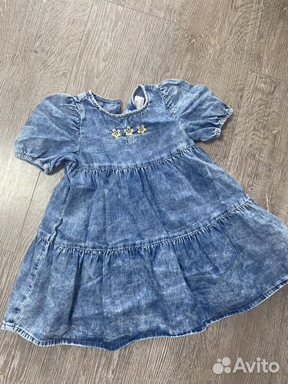 Платье для девочки 104 джинсовое
