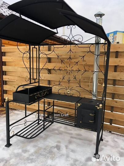 Мангал с печкой