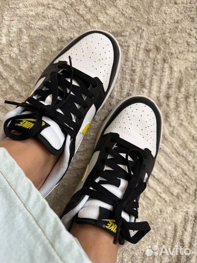 Кроссовки Nike Dunk Low Black Opti Yellow