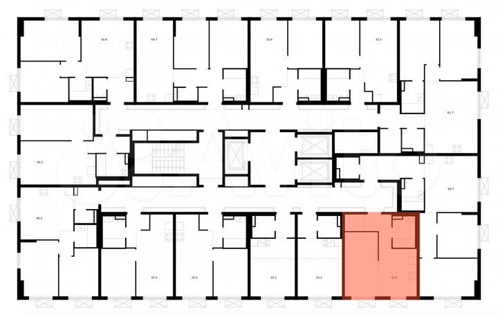 1-к. квартира, 32,6 м², 21/24 эт.