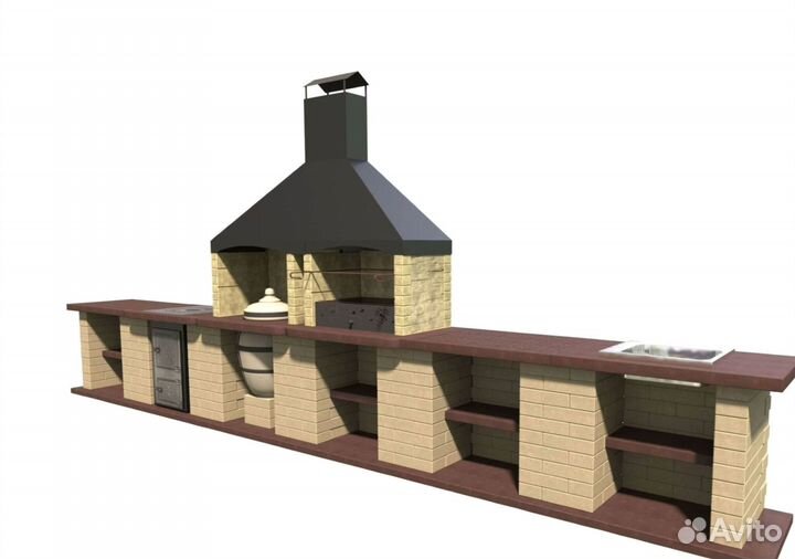 Уличные зоны барбекю всесезонные