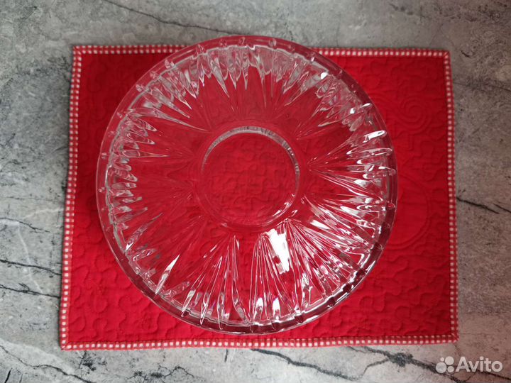 Ваза для фруктов хрусталь