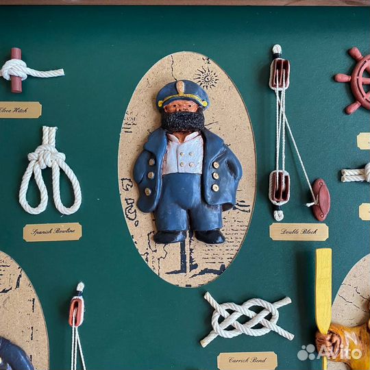 Панно Капитаны и морские узлы бу