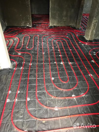 Водяной теплый пол.Отопление