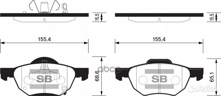 SP1573SNS колодки дисковые передние Honda Accord