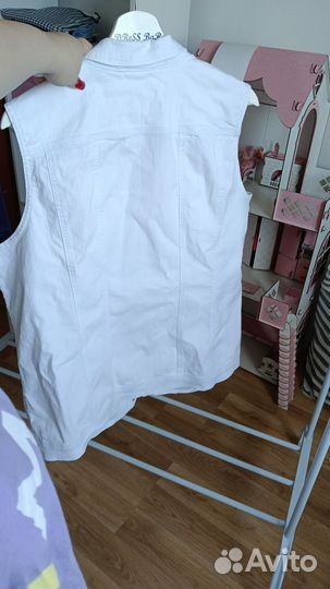 Джинсовая жилетка большой размер