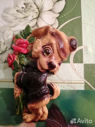 Собака керамика декор